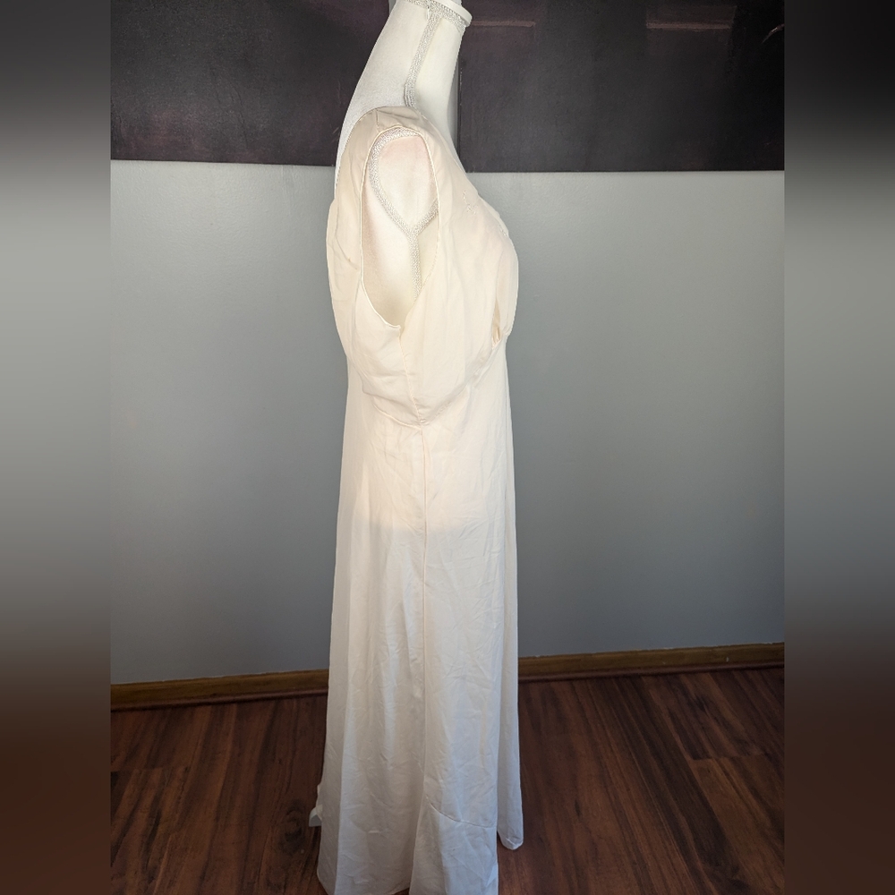 Vintage off white maxi lingerie dress - Picture 3 of 7
